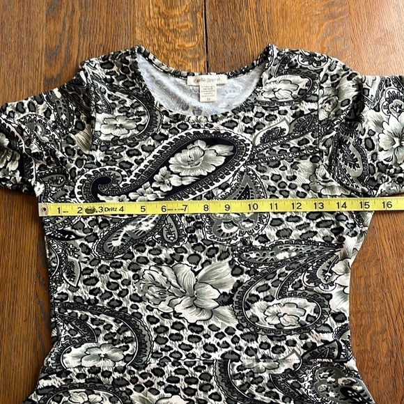 Capella Apparel Knit Dress Paisley Print size M - Picture 7 of 10